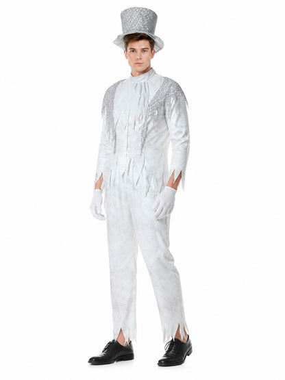 Carnival Jumpsuit with Ragged Edges and Collar Costumes detail