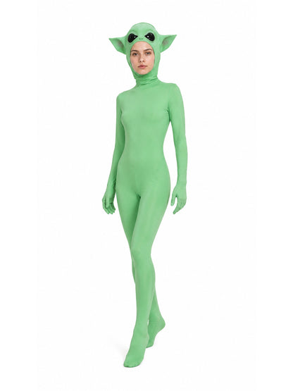 Children's Grogu Jumpsuit with Halloween Mask Costume Masks detail