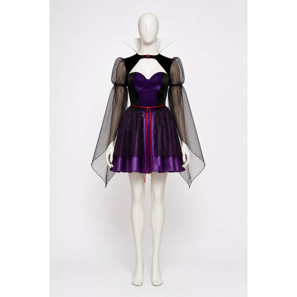Retro Purple Dress with Corset and Cape Costume Dresses detail