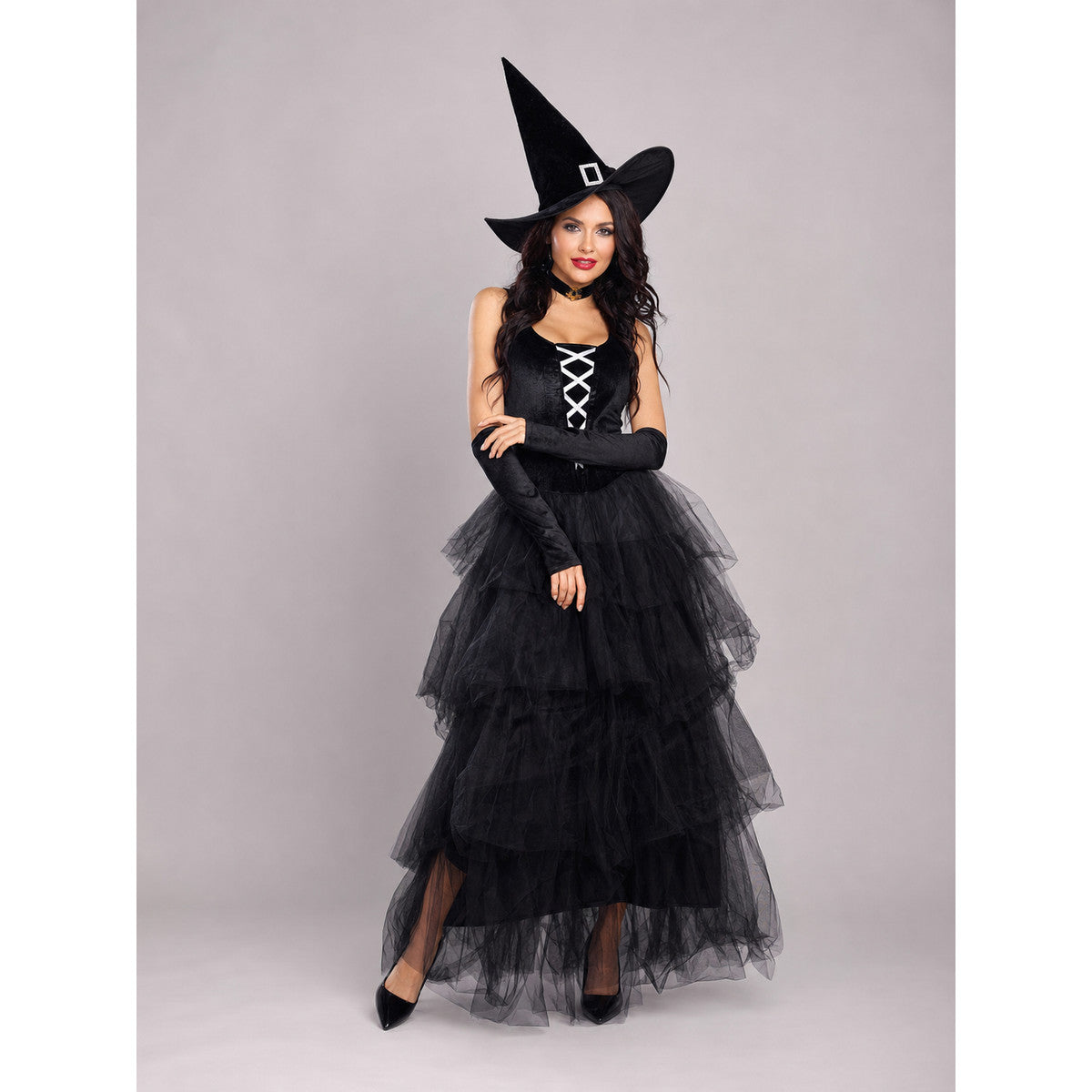 Halloween Costume: Black Dress, Hat, and Gloves Costume Dresses detail
