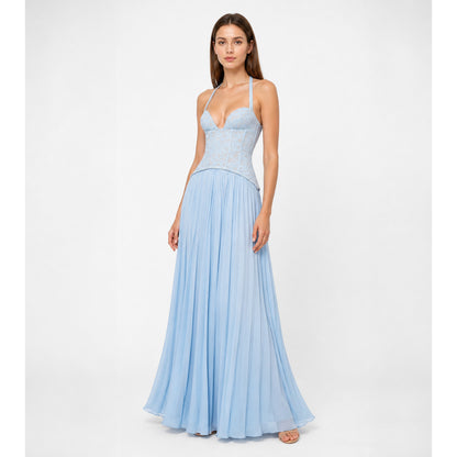 Spaghetti-Strap Dress with a Corset-Style Bodice lifestyle view