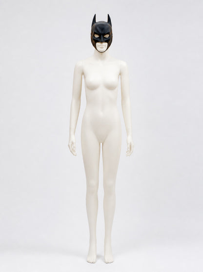 Black-and-White Cosplay Mask with Pointed Ears for Halloween lifestyle view