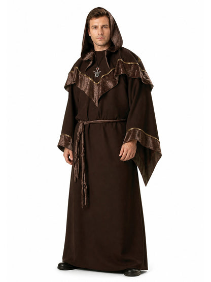 Halloween Wizard Costume: Long Hooded Robe