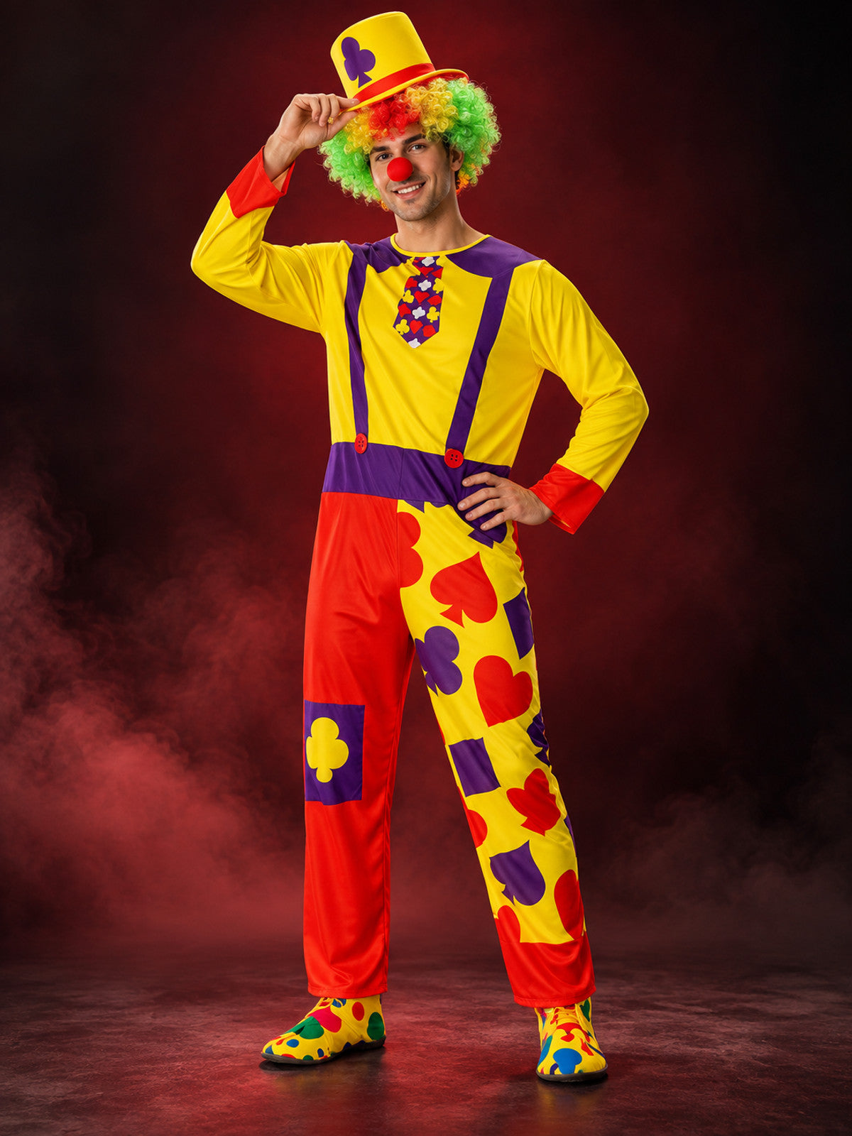 Clown Costume: Jumpsuit and Top Hat