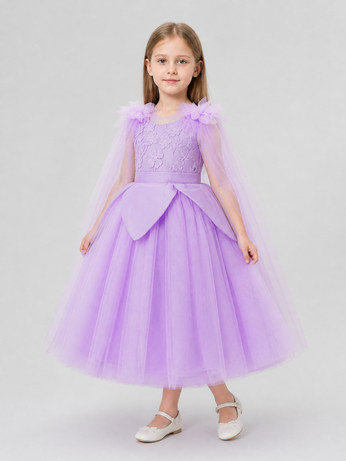 Girls' Princess Dress with Lace and Full Skirt Costume Dresses detail