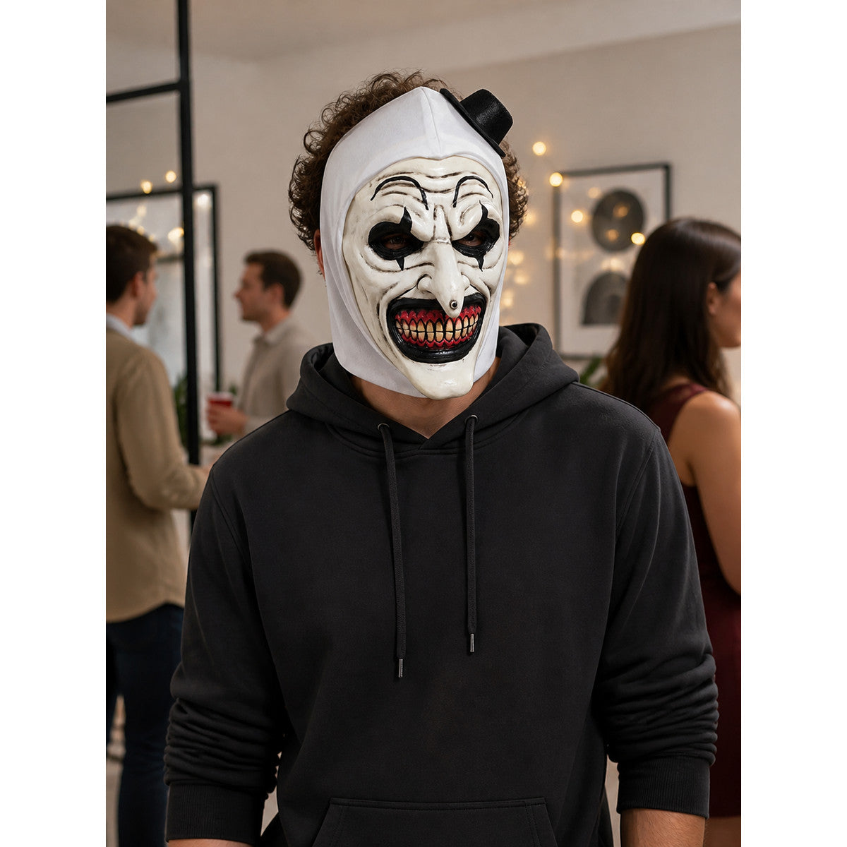 Scary Clown Carnival Mask for Halloween lifestyle view