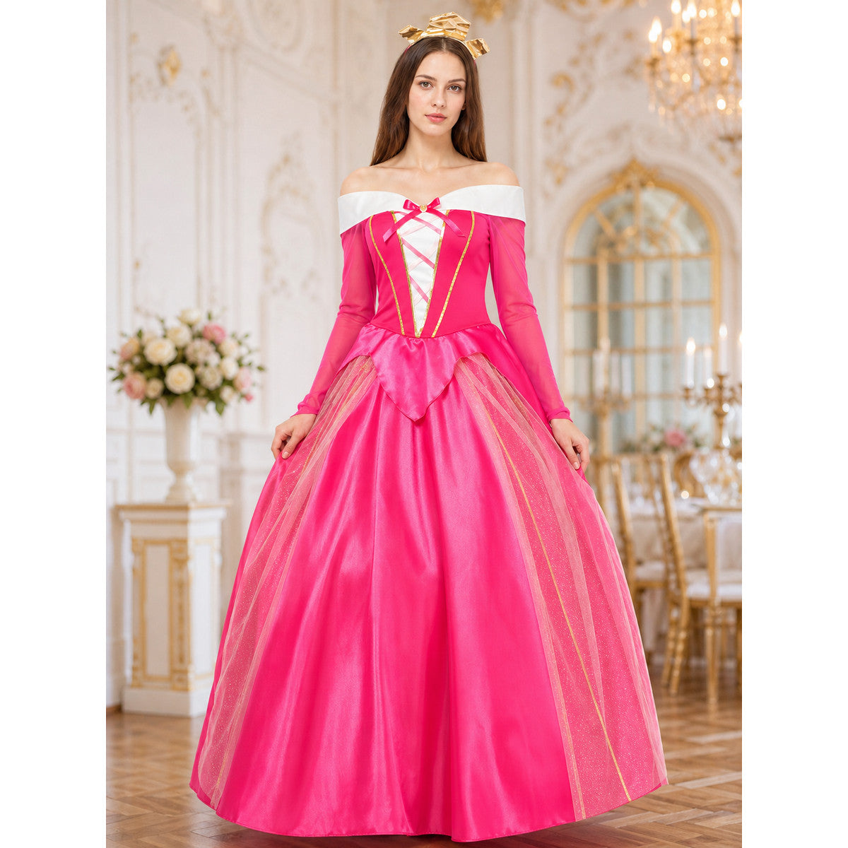 Princess costume with corset and tiara lifestyle