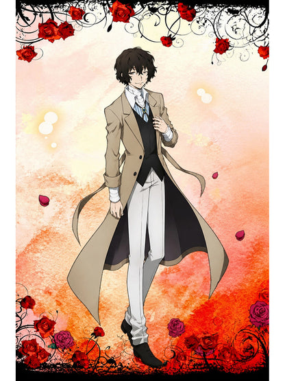 Osamu Dazai Cosplay Costume with Long Coat