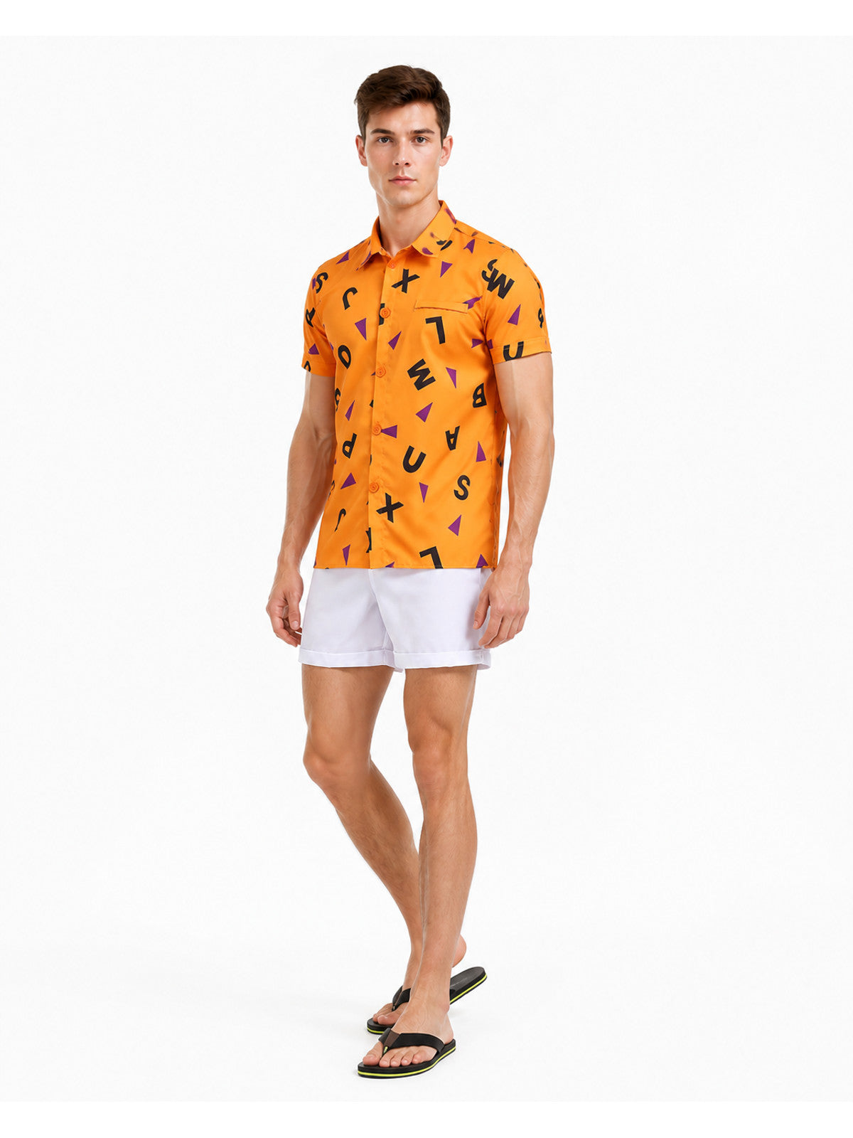 Printed Shirt, Short Sleeves, Chest Pocket product detail