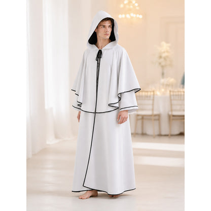 Death Reaper Hooded Cloak for Cosplay, White lifestyle