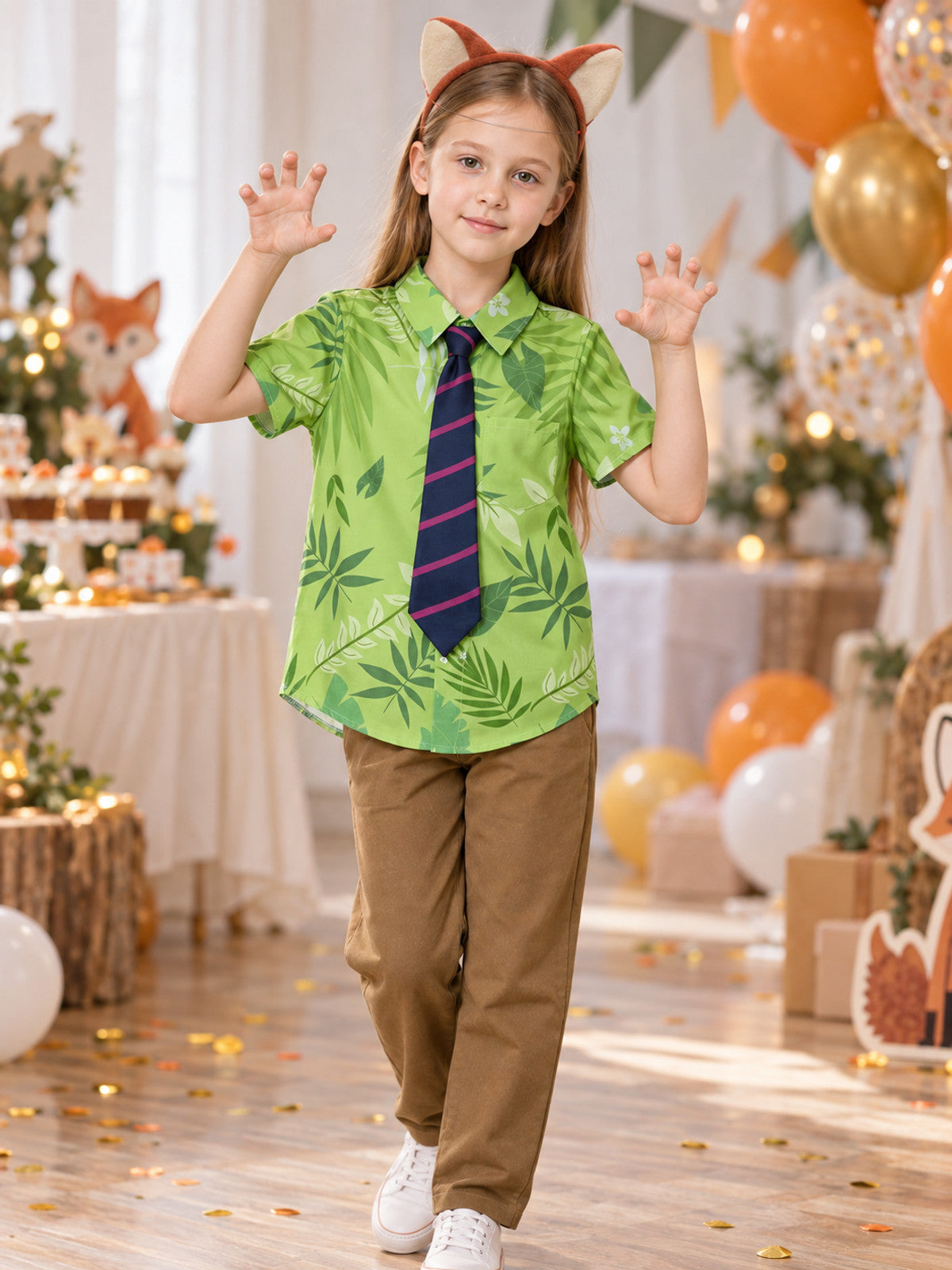 Children's fox costume with ears lifestyle view
