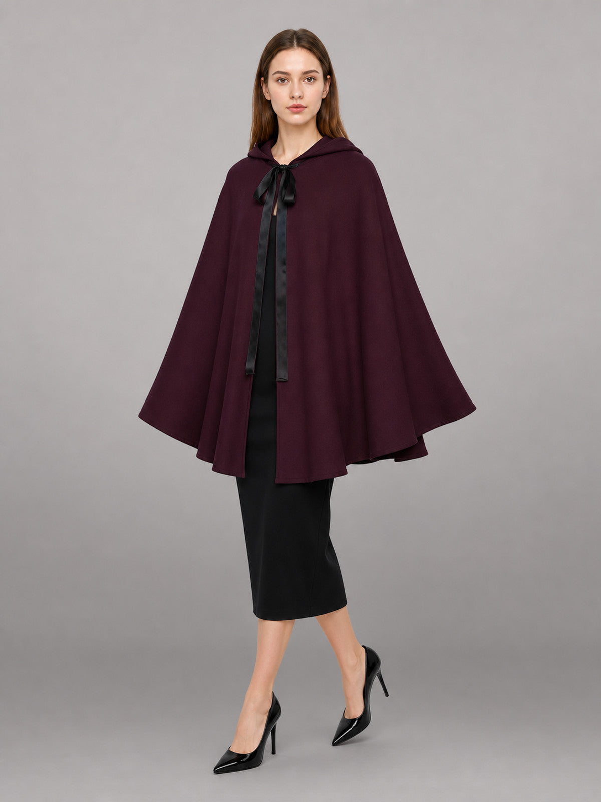 Burgundy Carnival Cloak with Hood for Cosplay occasion guide