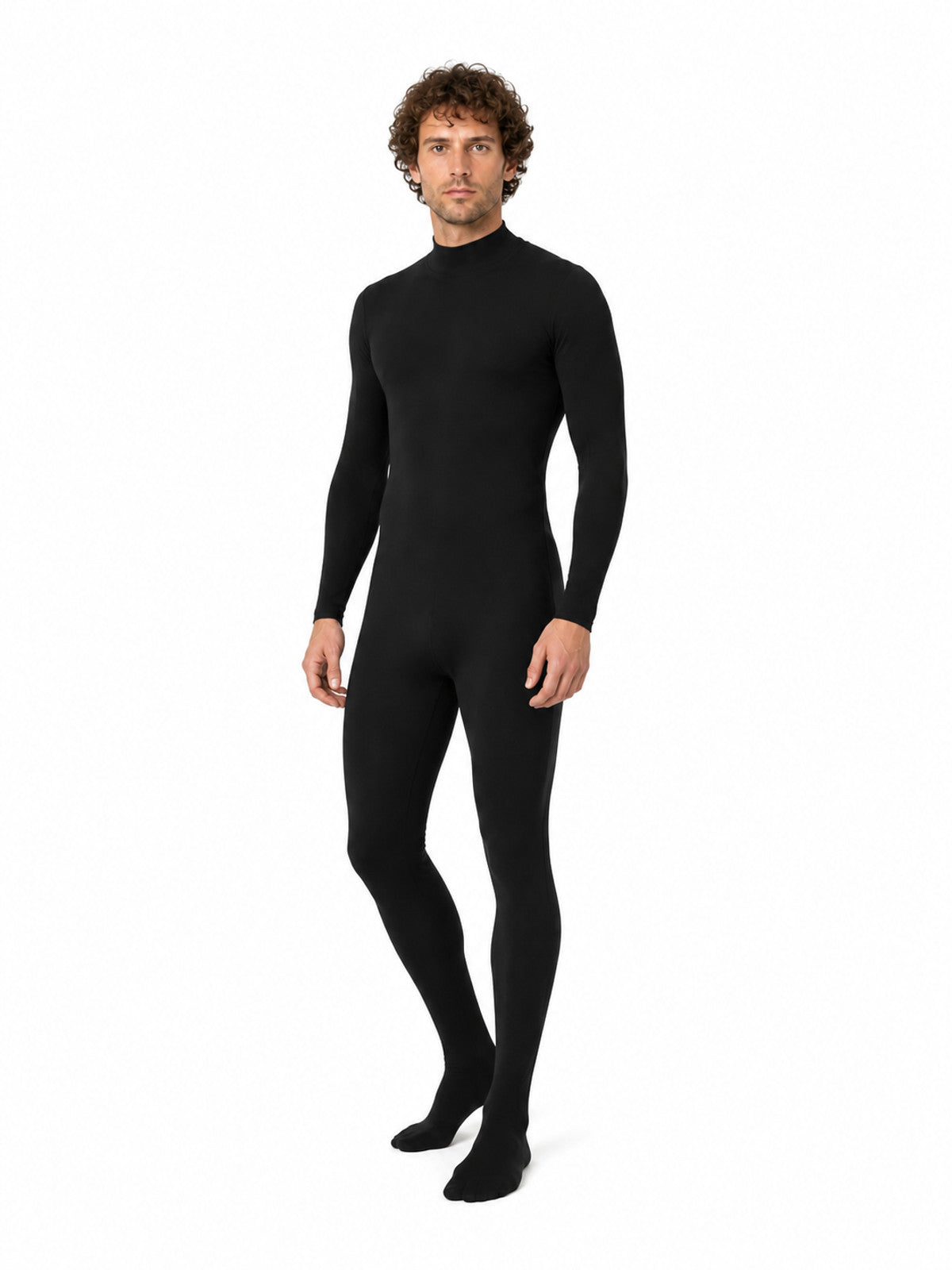 Form-Fitting Jumpsuit with High Neck and Long Sleeves product detail