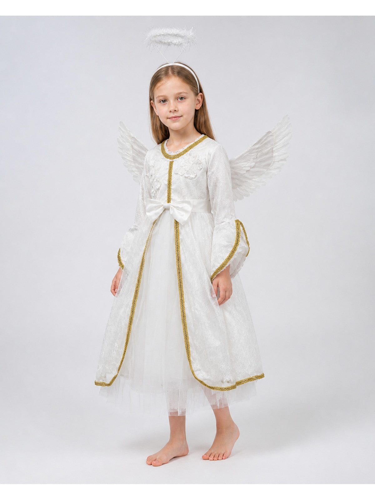 Angel Costume Dress with Wings and Halo