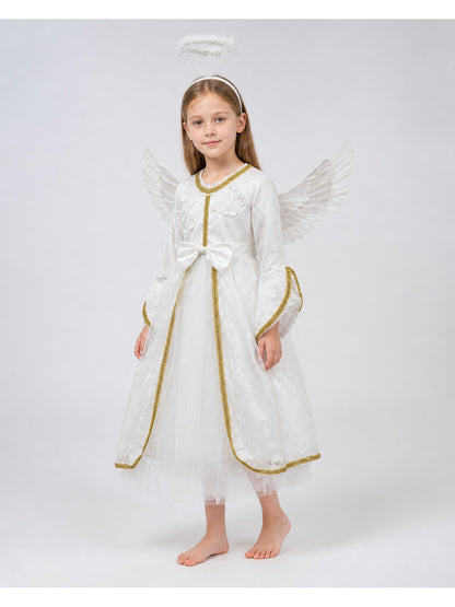 Angel Costume Dress with Wings and Halo