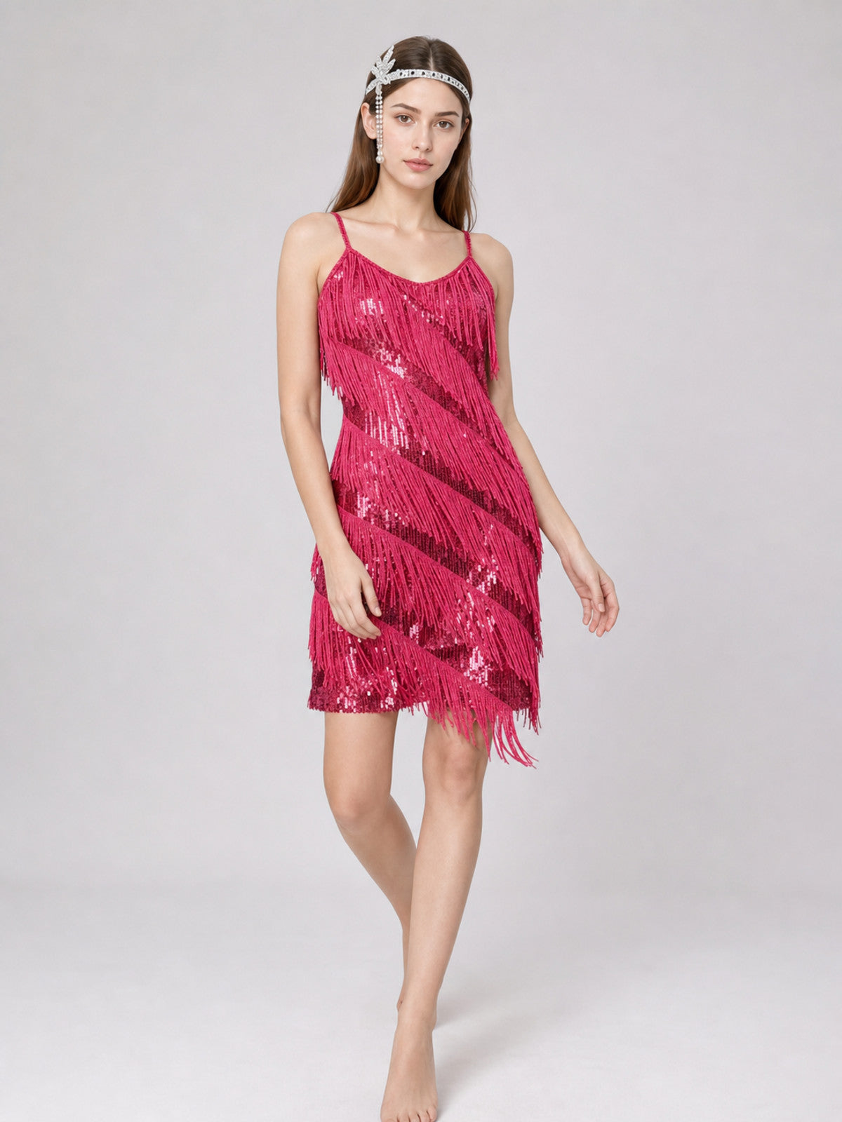 1920s-Style Fringed Dress Set