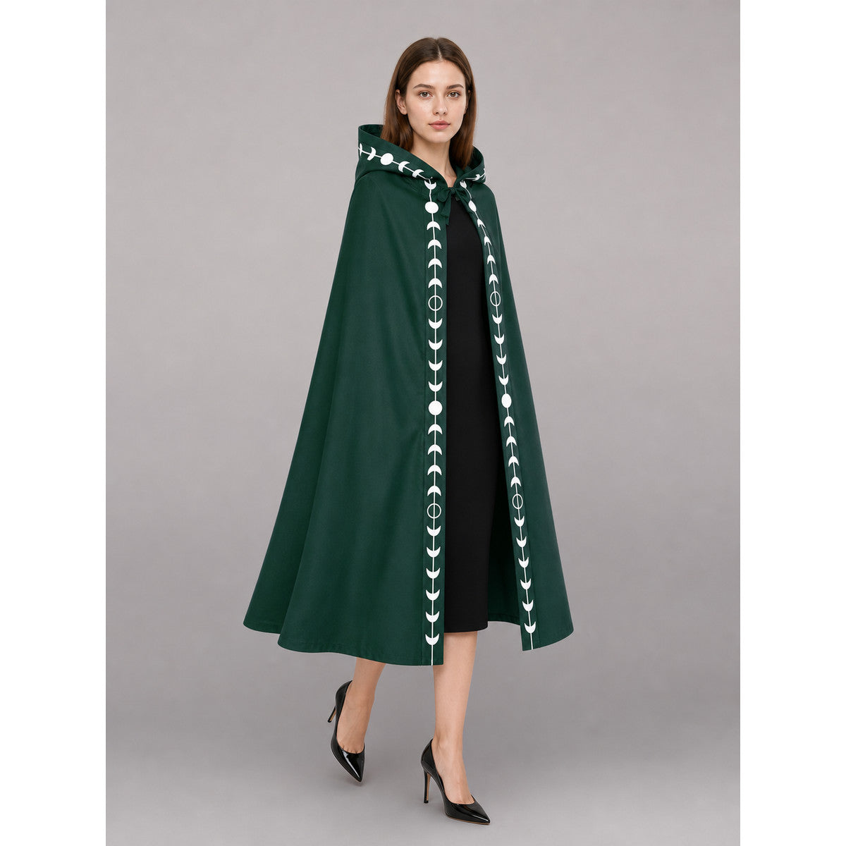 Green Hooded Carnival Cloak for Cosplay