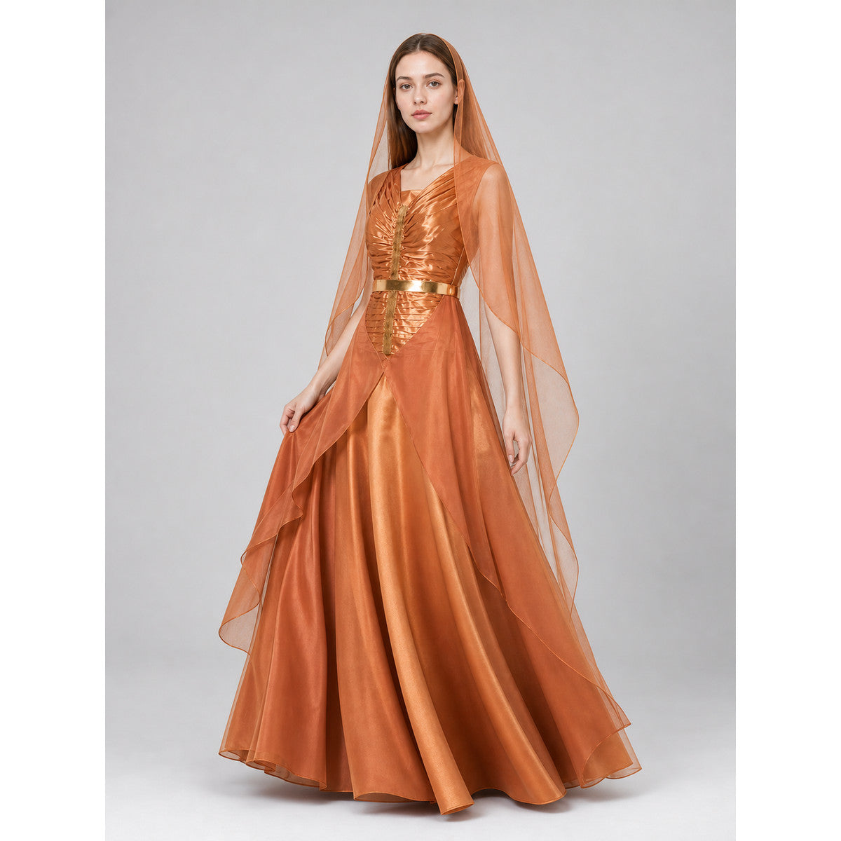 Andor Cosplay Costume: Dress with Cape