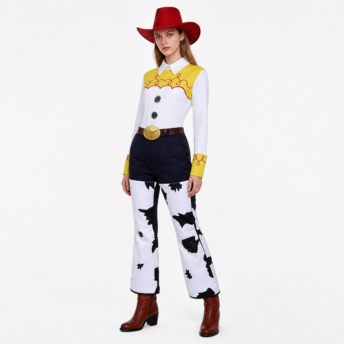 Jessie Cowboy Costume with Hat and Belt Costume Headwear detail