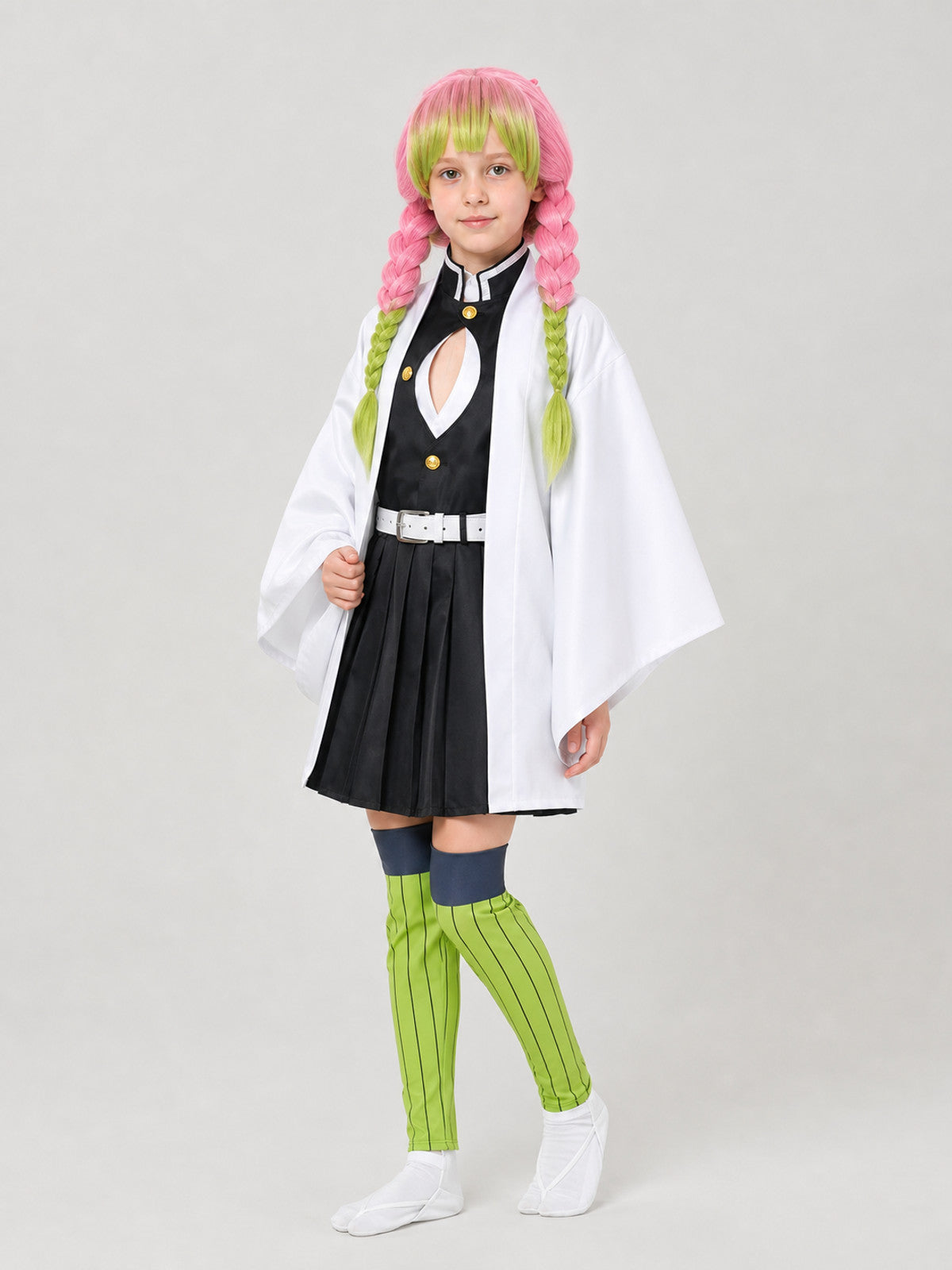 Shinobu Cosplay Costume from the Anime with Cape and Wig Costume Capes detail