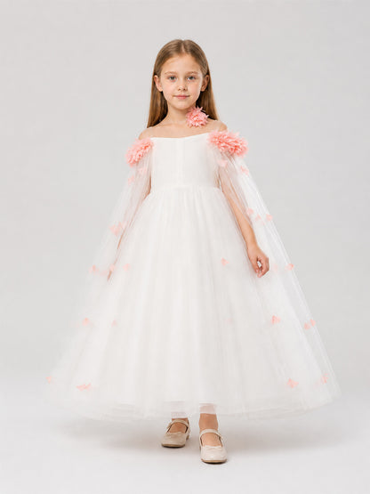 Girls' Dressy Dress with a Full, Layered Skirt Costume Dresses detail