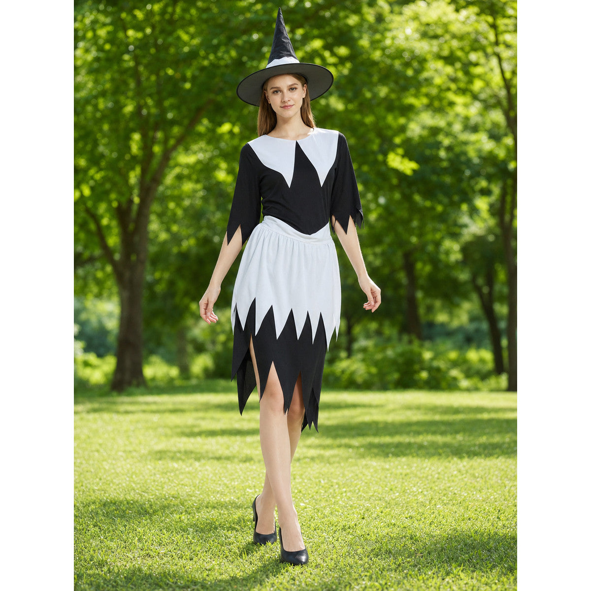 Halloween witch costume with hat and dress lifestyle view