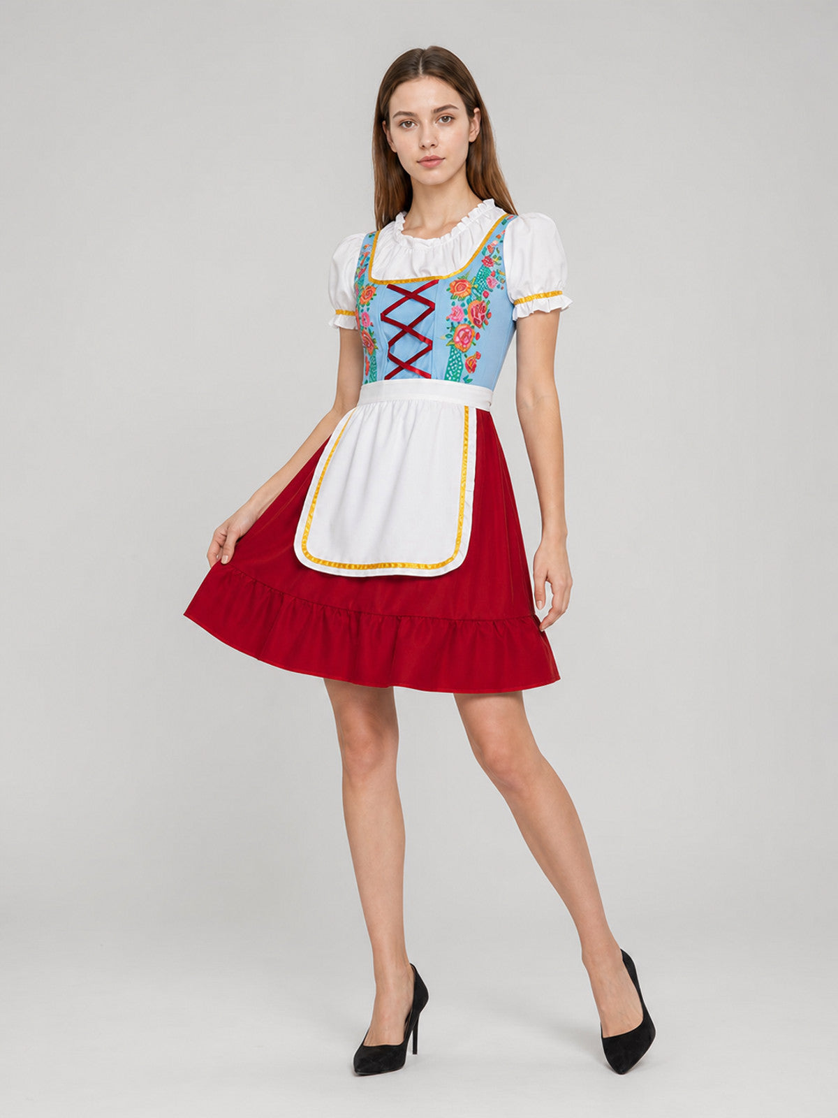 Oktoberfest-Style Folk Costume with Apron