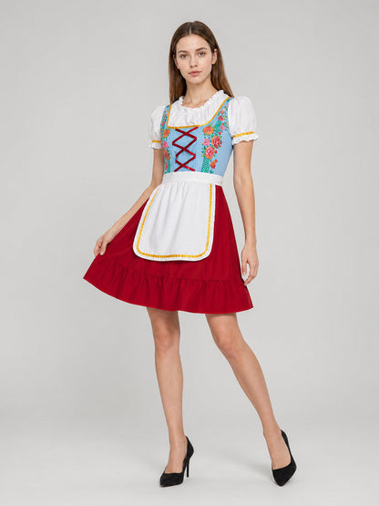 Oktoberfest-Style Folk Costume with Apron