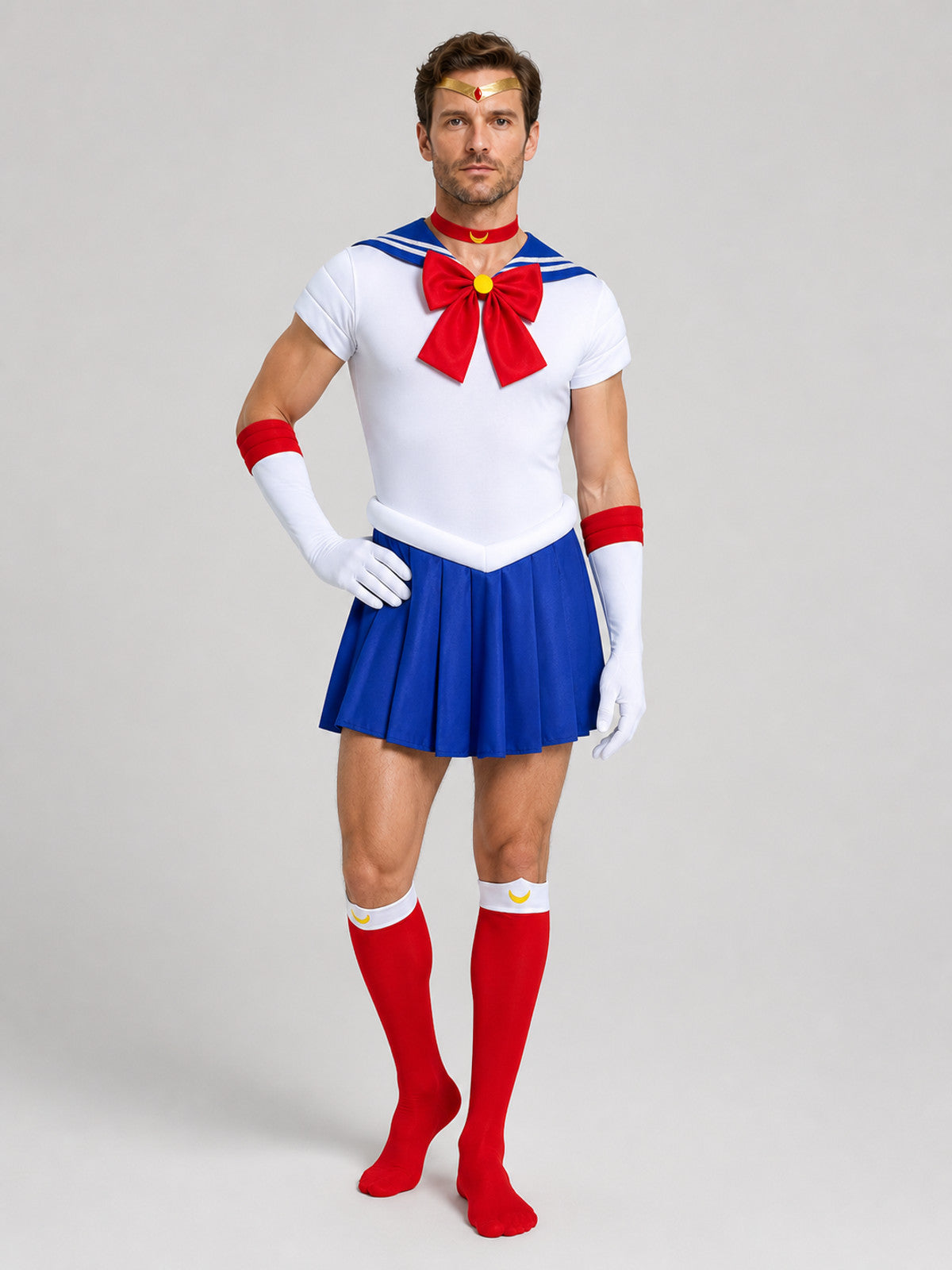 Sailor Moon Cosplay Costume, Sailor-Style Top with Skirt Costumes detail