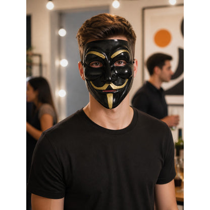Black Carnival Mask for Halloween and Cosplay lifestyle view