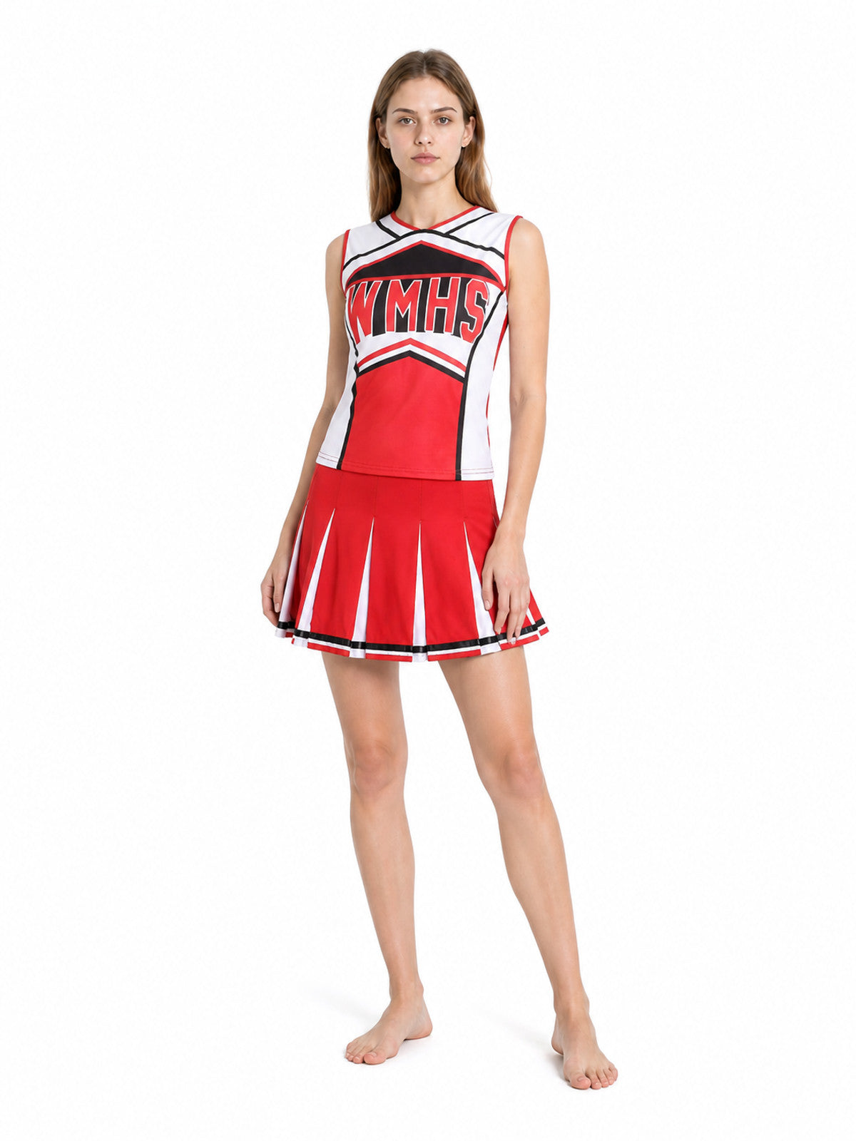 Sleeveless Cheerleading Costume with Letter