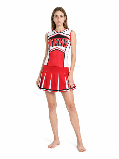 Sleeveless Cheerleading Costume with Letter