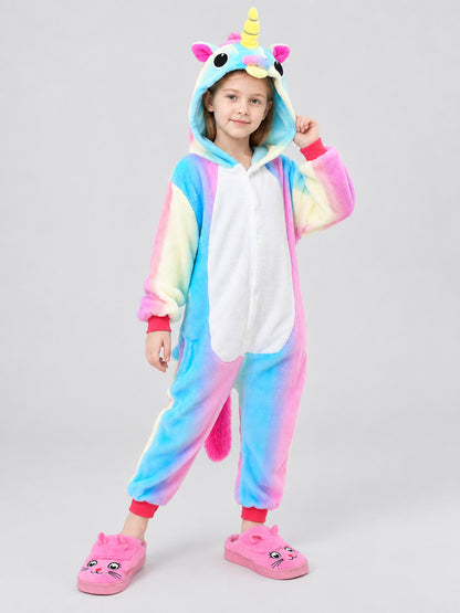 Kigurumi Pajama with Hood and Decorative Tail