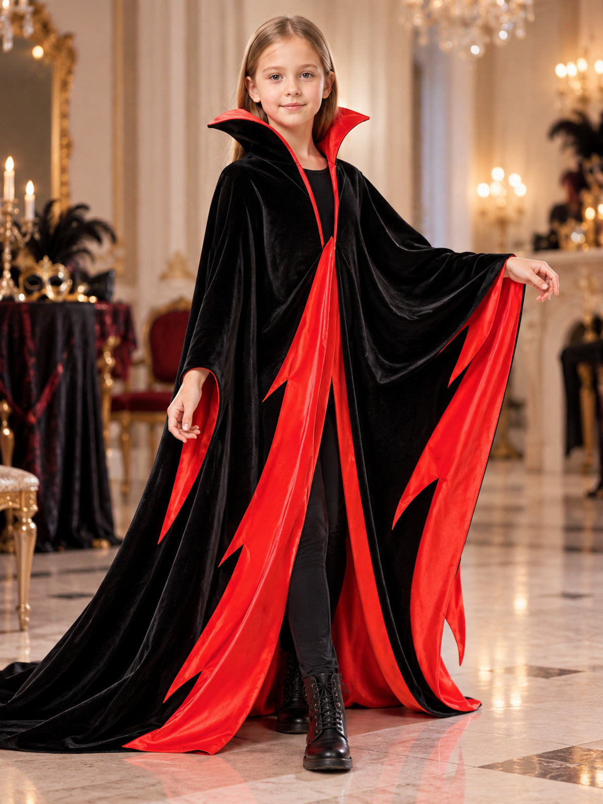 Carnival Cloak Cape with a High Collar lifestyle view