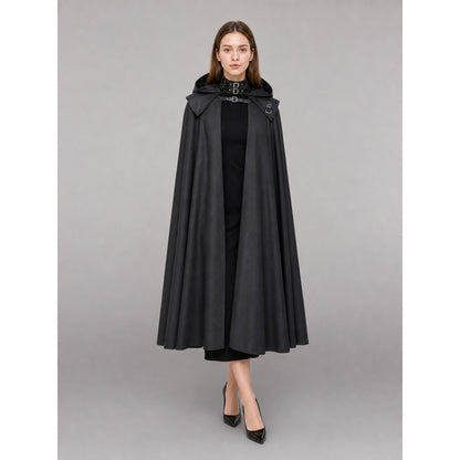 Black Gothic Hooded Carnival Cloak