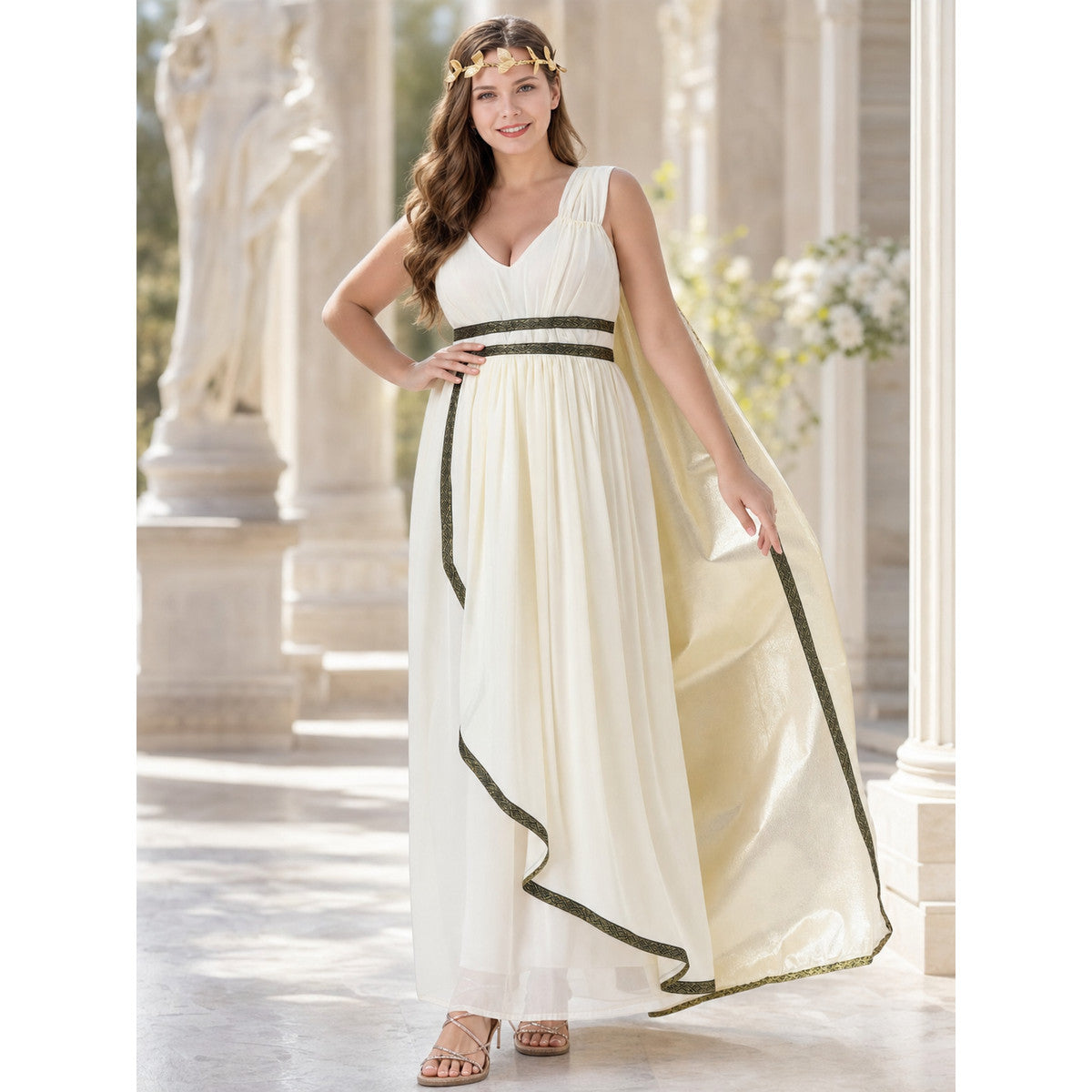 Greek-Style Carnival Costume with Cape lifestyle view