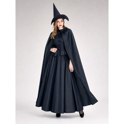 Costume set with dress, cape, and hat