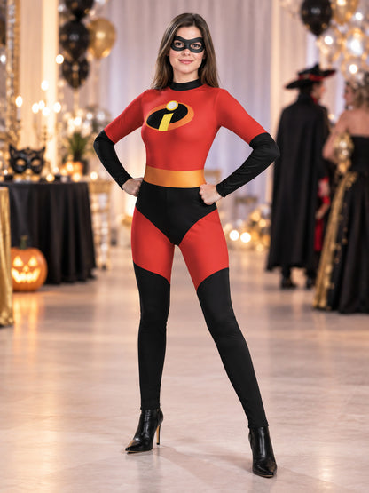 Superhero Carnival Costume with Mask and Belt