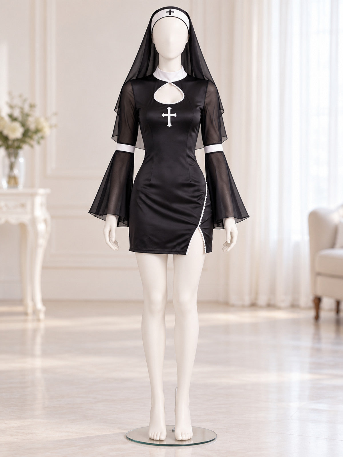 Nun Costume with White Cross