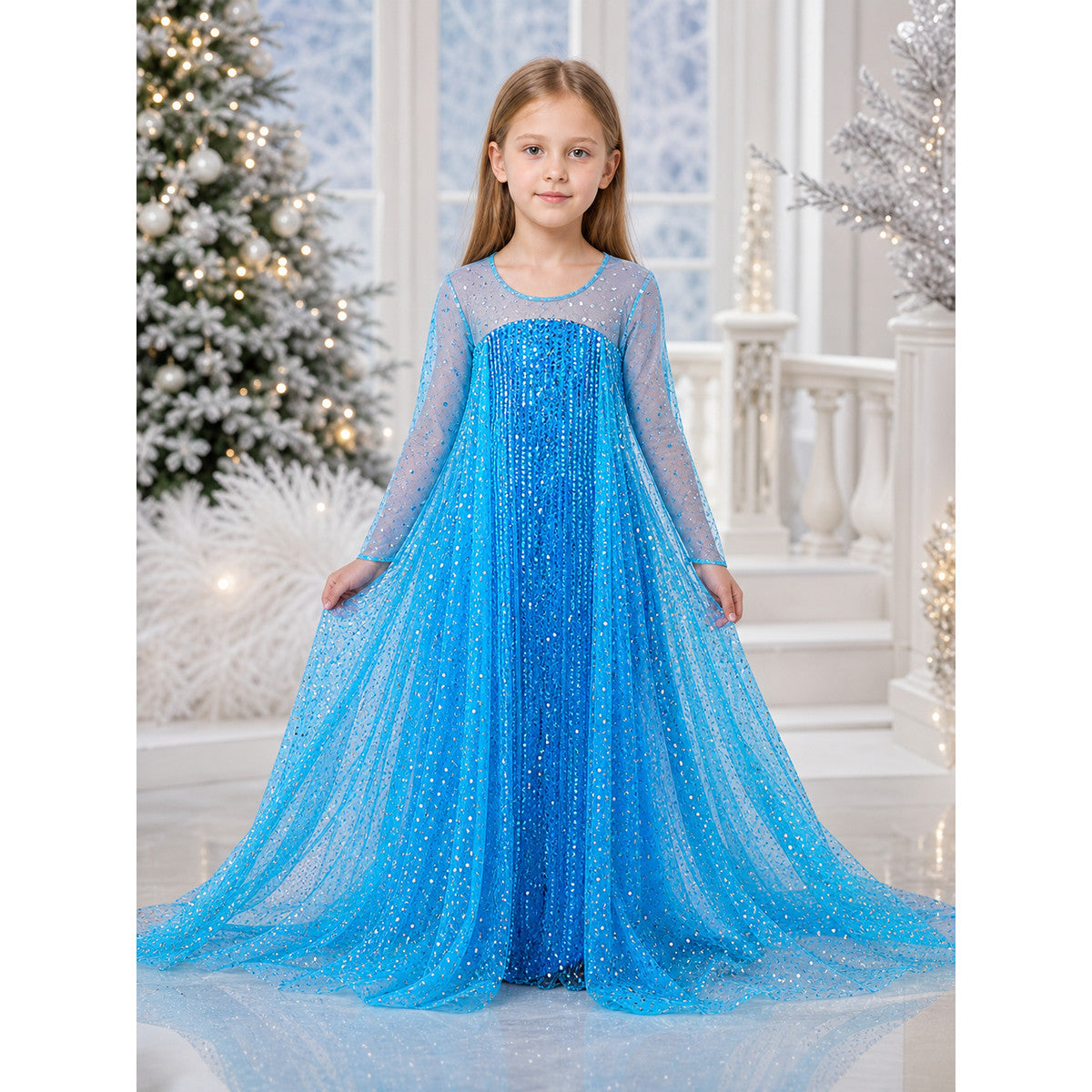 Elsa-Style Costume Dress for the Stage lifestyle