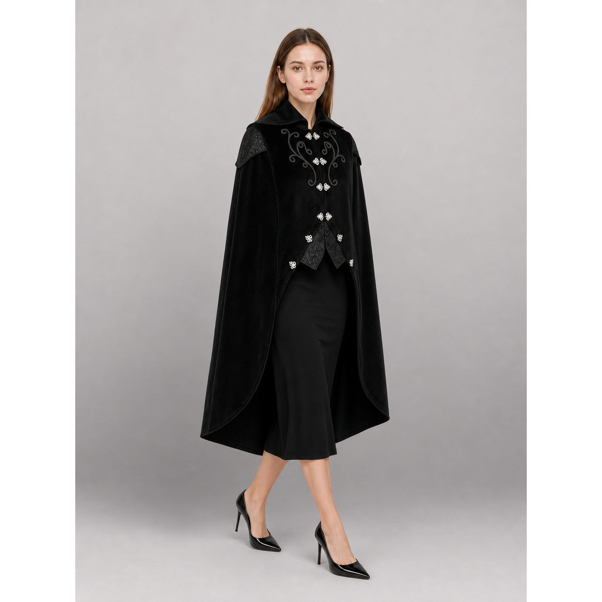 Gothic Costume Tailcoat with Silver Decoration lifestyle