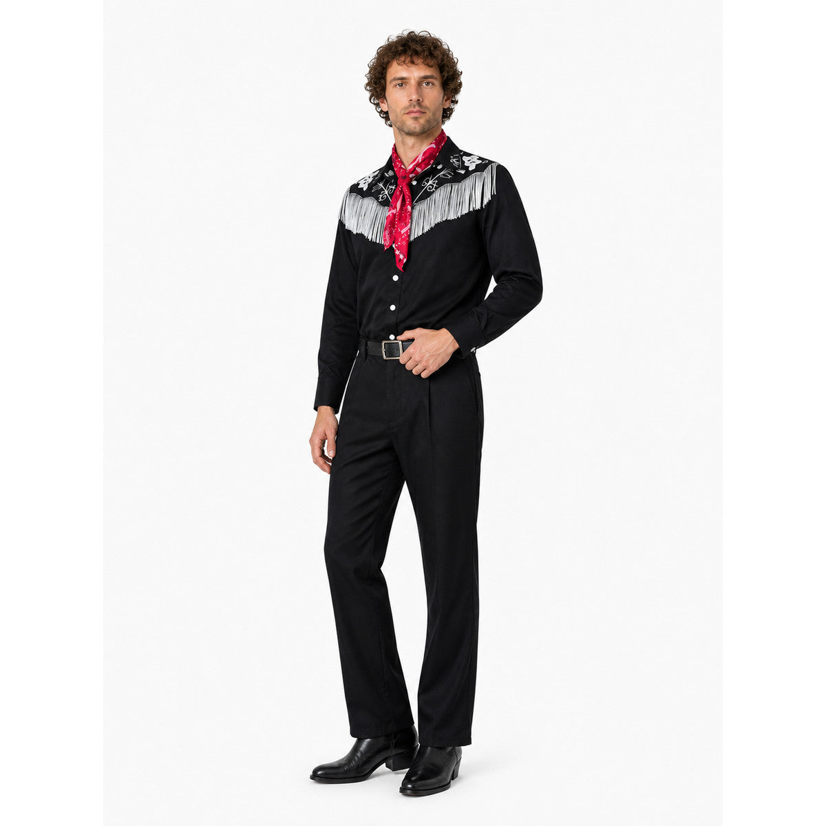 Western-Style Fringe Cosplay Costume on-model front view