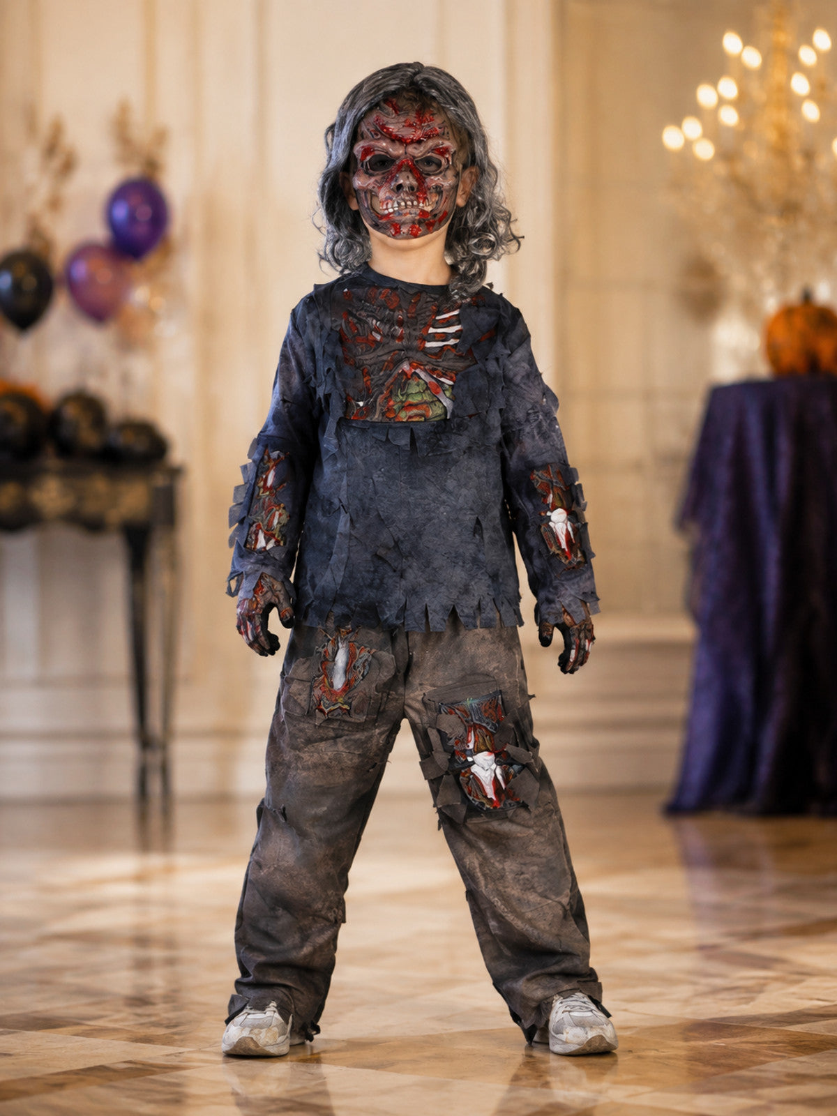 Skeleton Costume with Torn Edges lifestyle view