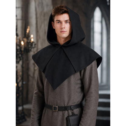 Black Triangular Hooded Cloak for Cosplay lifestyle view