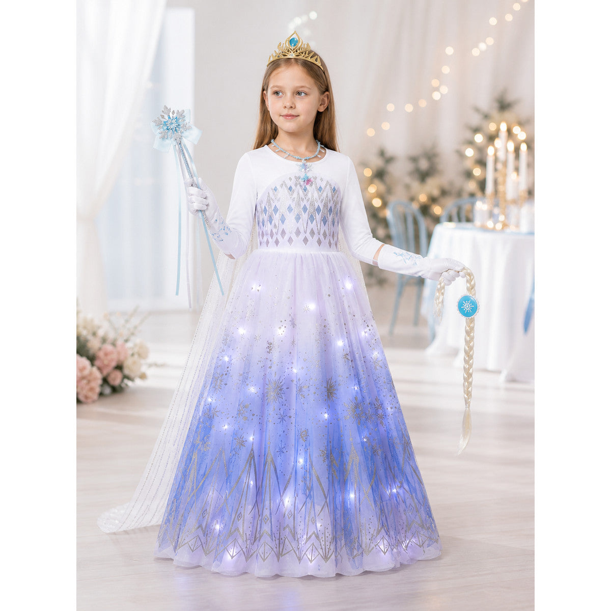 Snow Queen Costume with LED Lights lifestyle view