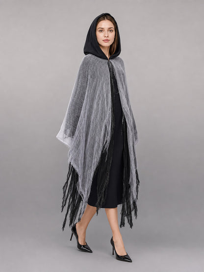 Gray-and-Black Hooded Carnival Cloak occasion guide