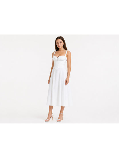 Strappy Midi Dress with a Gathered Bodice Costume Dresses detail
