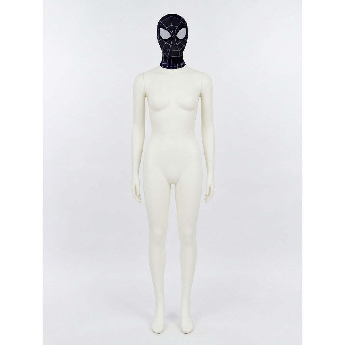 Black Carnival Mask with White Mesh Panels lifestyle view