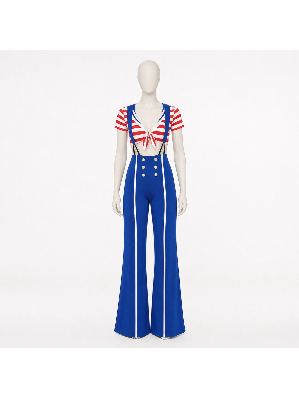 Cosplay Costume: Sailor Top and Bib Pants Costumes detail
