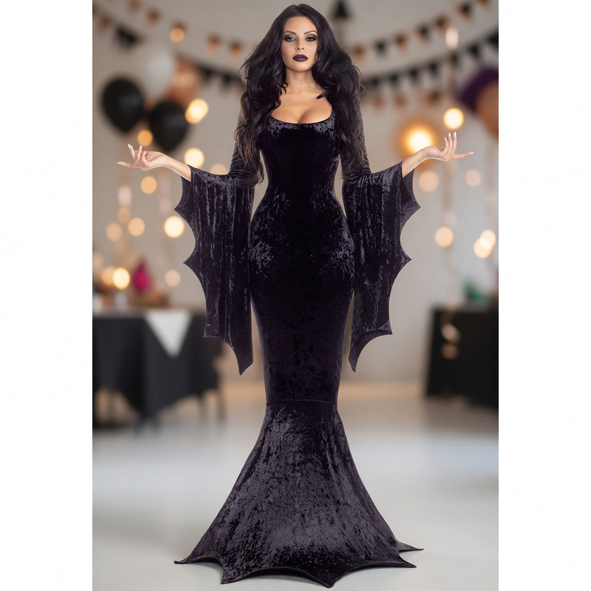 Halloween Vampire Costume with Wing Sleeves